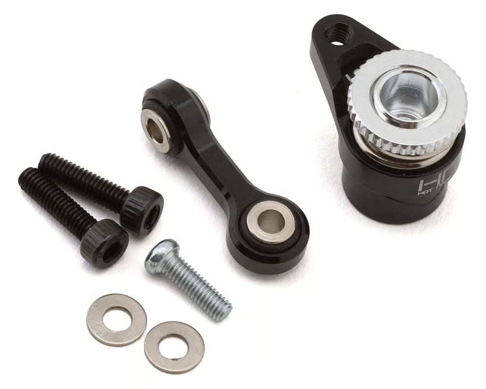 Hot Racing Arrma Grom Aluminum Servo Saver Set (Black) (25T) (HRAGRM48SH25T)