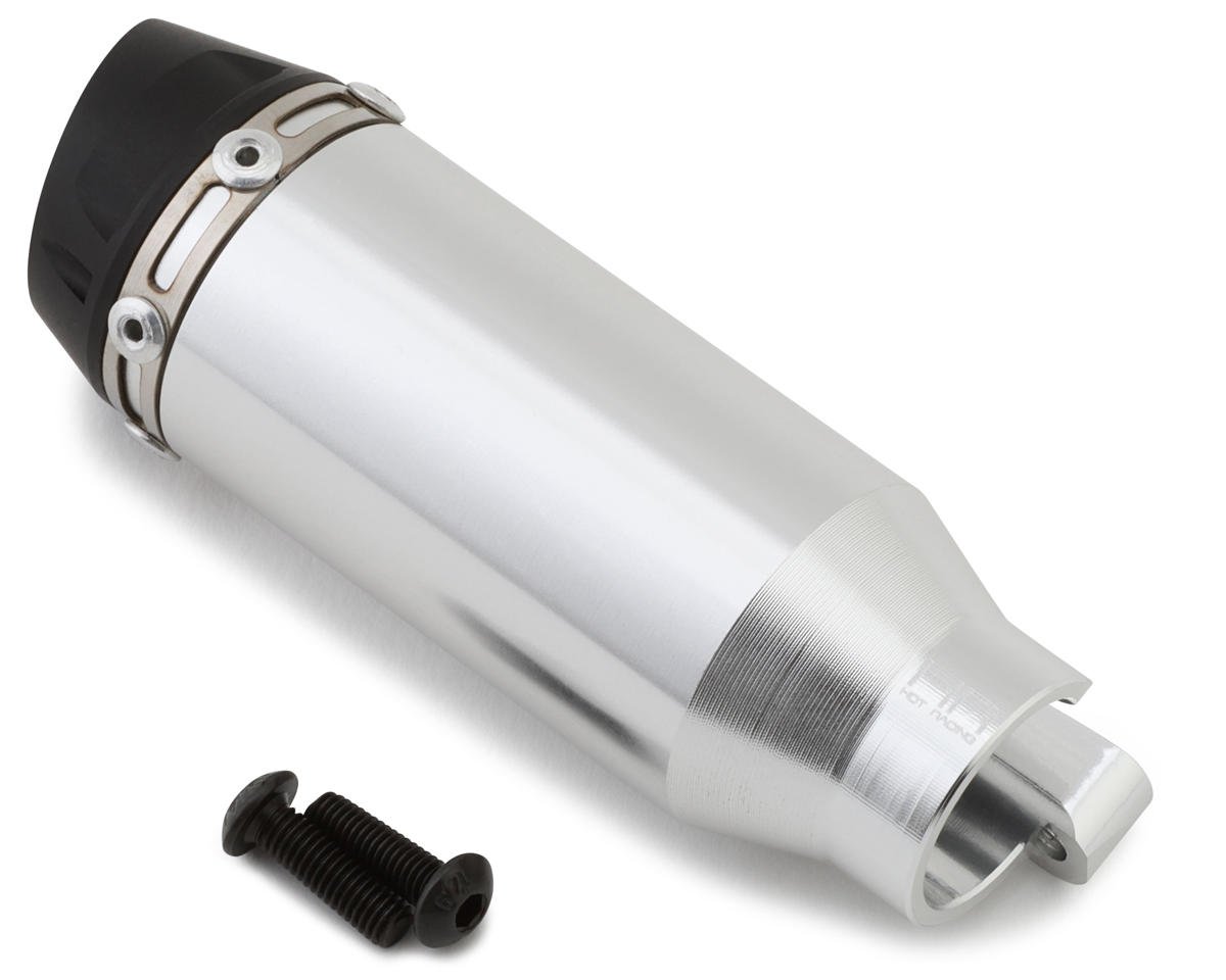 Hot Racing Losi Promoto-MX 1/4 Aluminum "Titanium Look" RCT Pipe (Silver) (HRALPC300P08)