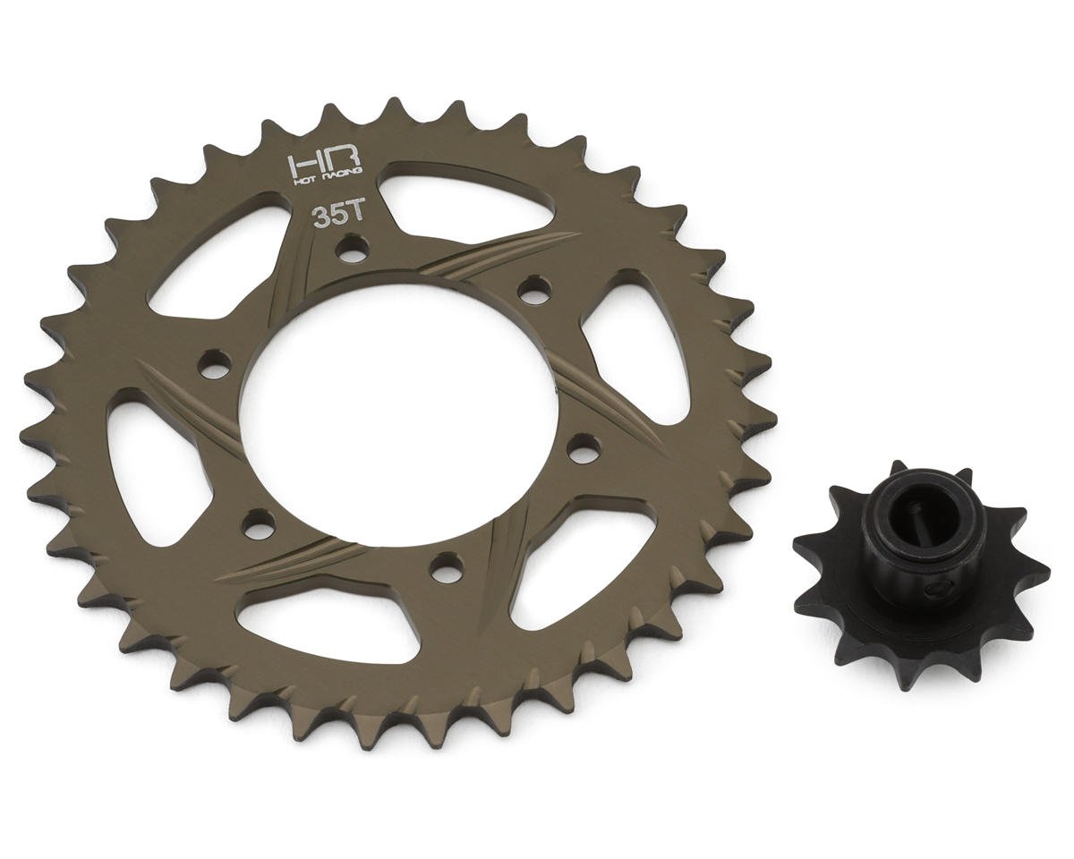 Hot Racing Losi Promoto-MX Speed Run Front & Rear Sprocket Set (11T/35T) (HRALPC39DRH)
