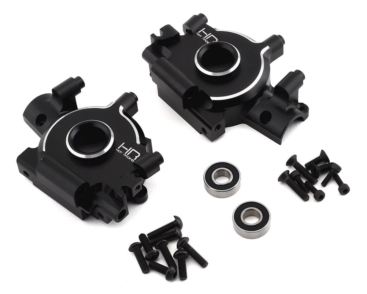 Hot Racing Losi Super Baja Rey/Rock Rey Aluminum Front Gear Box/Bulkhead (Black) (HRALSBR1201)