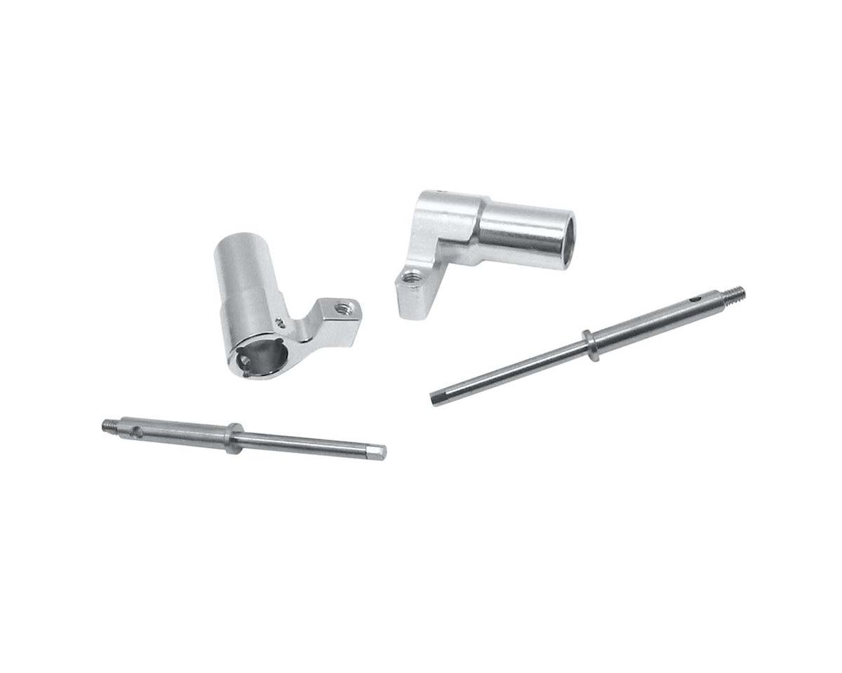 Hot Racing Blue/Silver Aluminum Rear Axle Lock-Out Kit (HRAMCC2208)