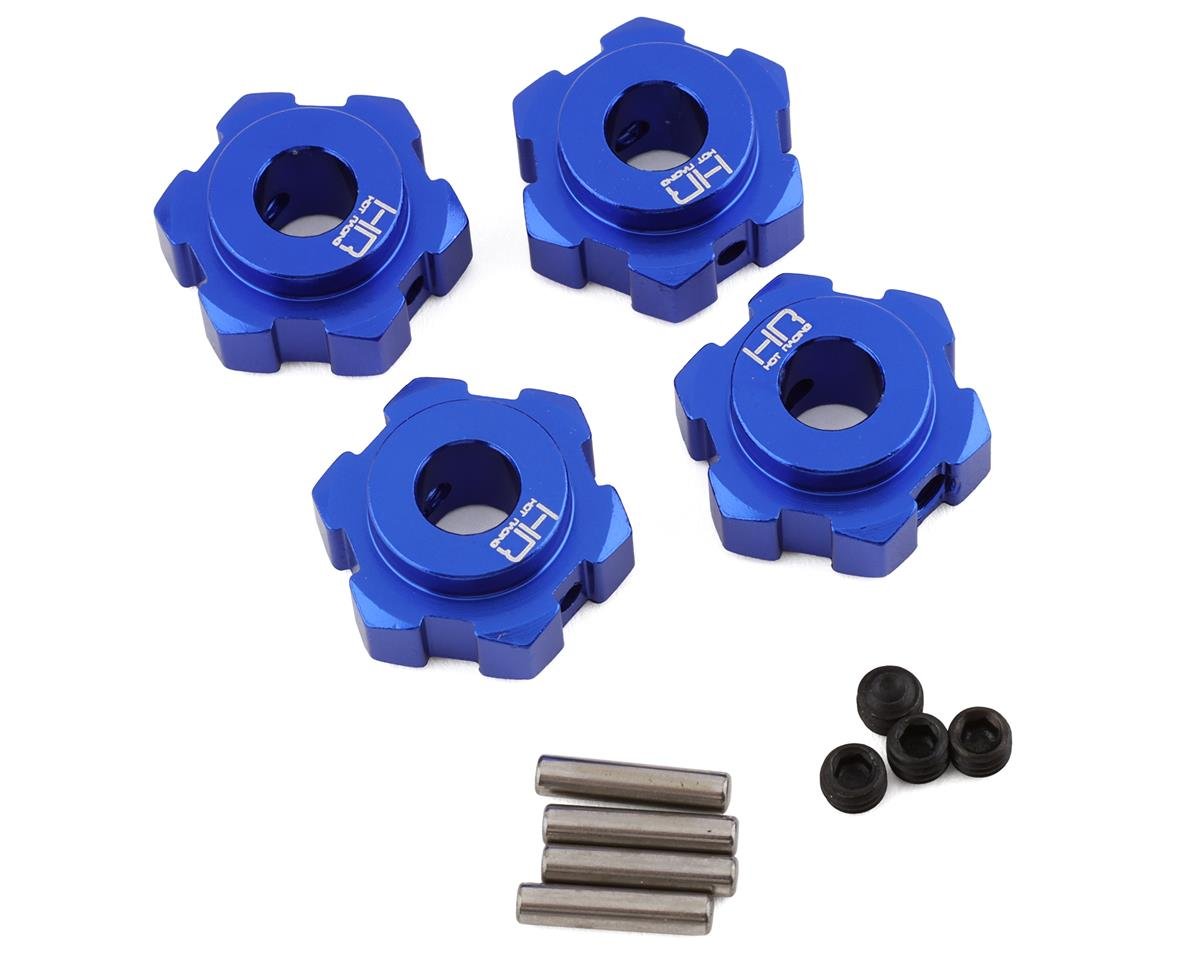 Hot Racing Aluminum 17mm Splined Hubs for Traxxas Maxx (Blue) (HRAMXX10X06)