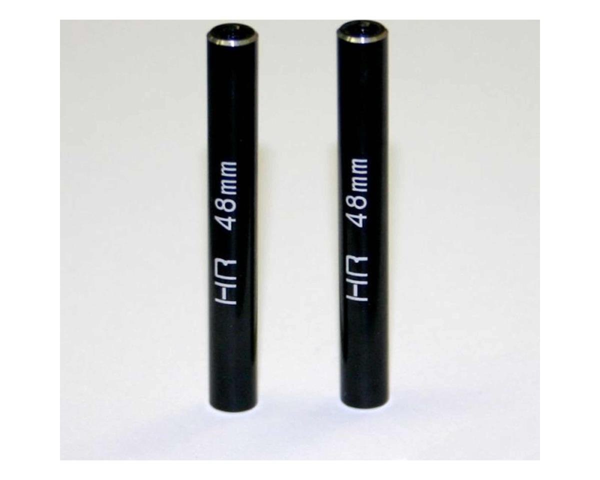 Hot Racing 6x48mm Aluminum Standoff Post Link (Black) (2) (HRARCL64801)