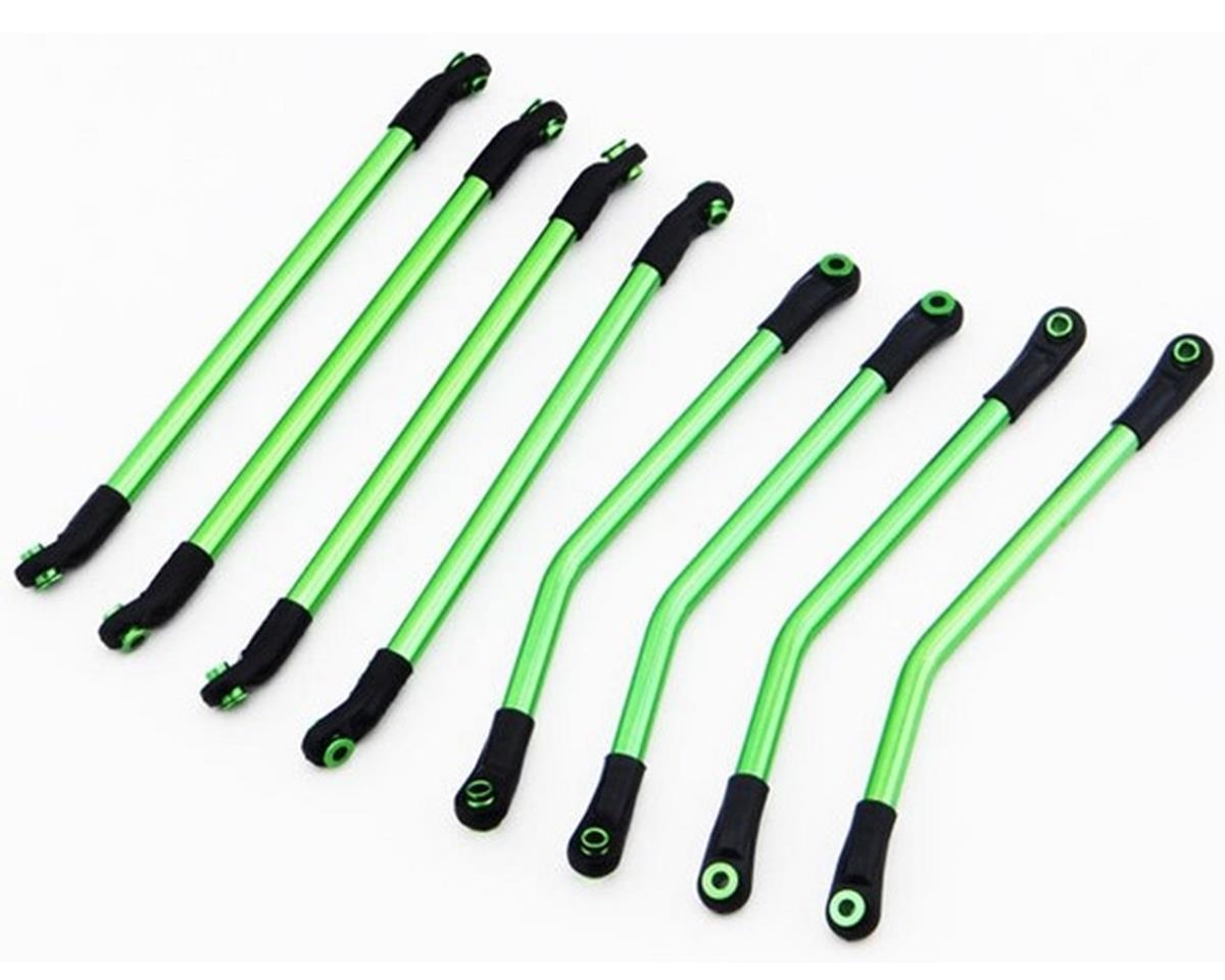Hot Racing Aluminum Green 4-Link Set Wraith/Ridgecrest (HRARCS8000P05)