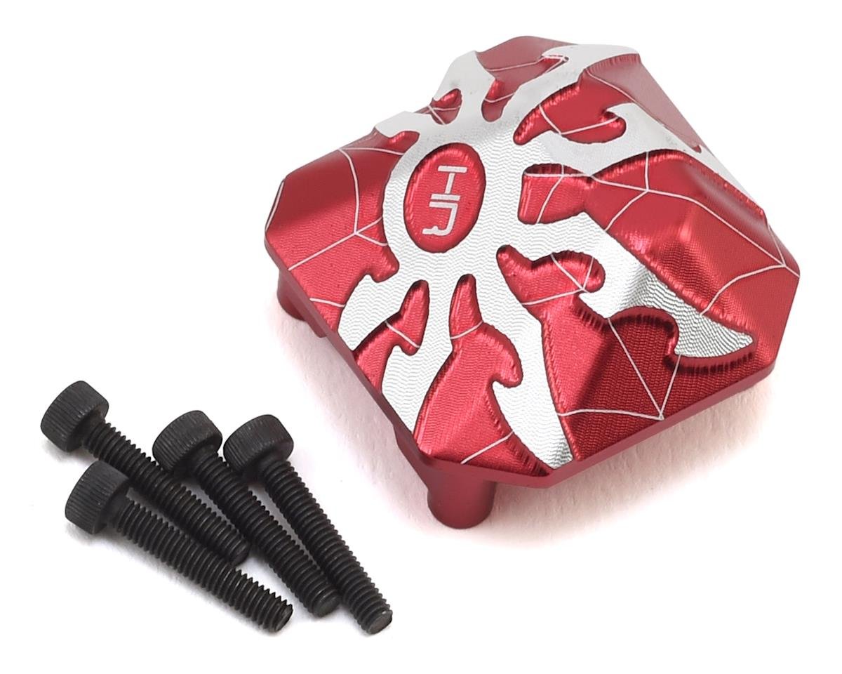 Hot Racing Axial SCX10 II Aluminum AR44 Axle Spider Diff Cover (Red) (HRASCXT12CP02)