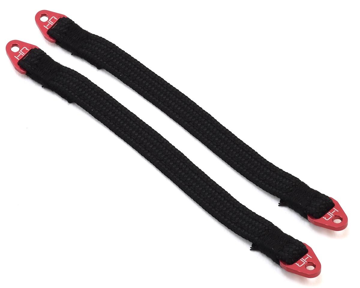 Hot Racing 140mm Suspension Travel Limit Straps (2) (Red) (HRASLS140T0202)