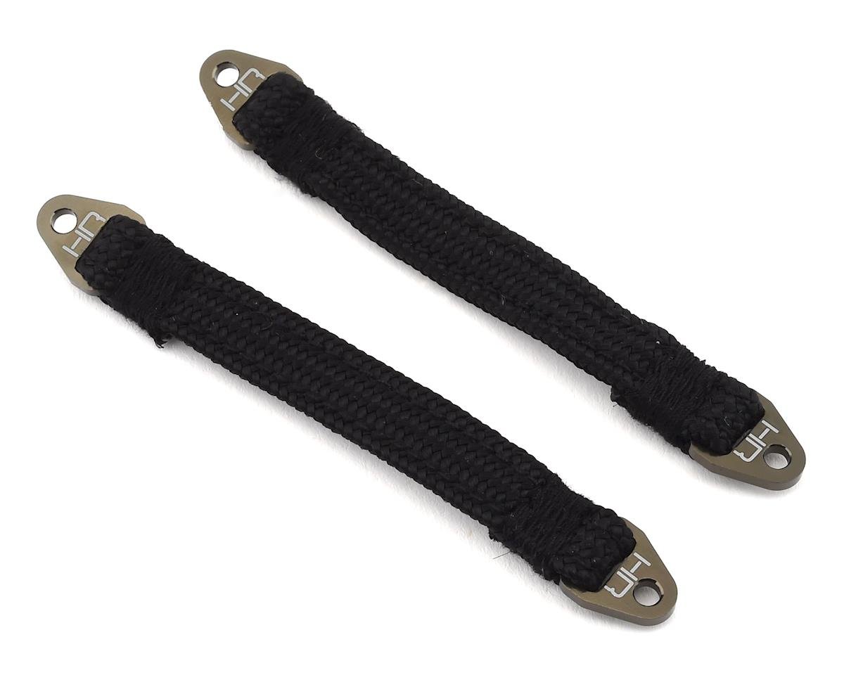 Hot Racing 90mm Suspension Travel Limit Straps (2) (Gunmetal) (HRASLS90T1111)