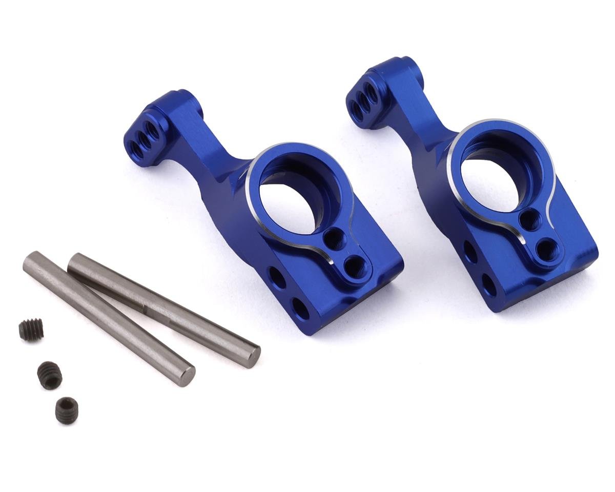 Hot Racing Pro Rear Axle Carriers for Traxxas 2WD (Blue) (HRATE22N06)