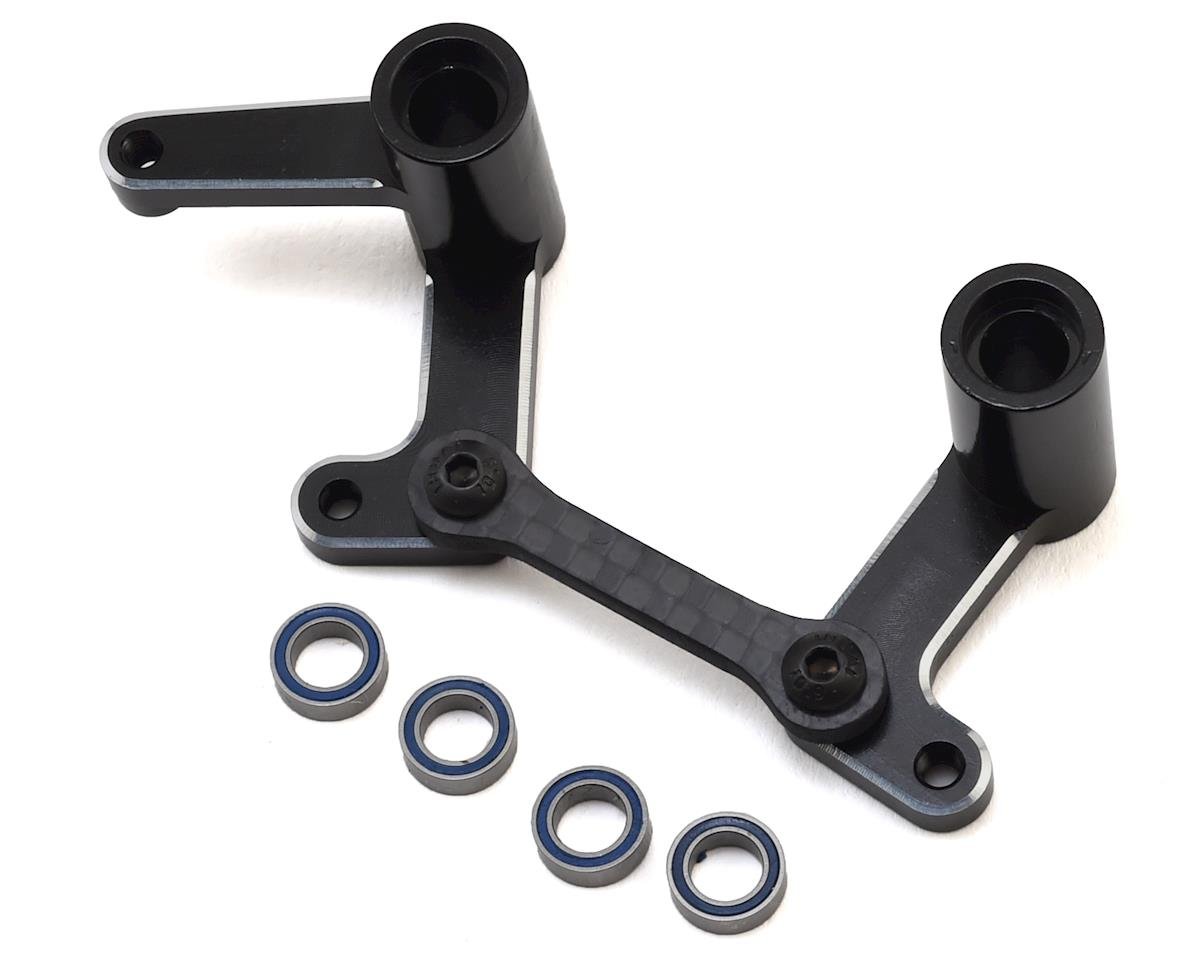 Hot Racing Aluminum Steering Bellcranks & Draglink Set for Traxxas 2WD (Black) (HRATE48G01)