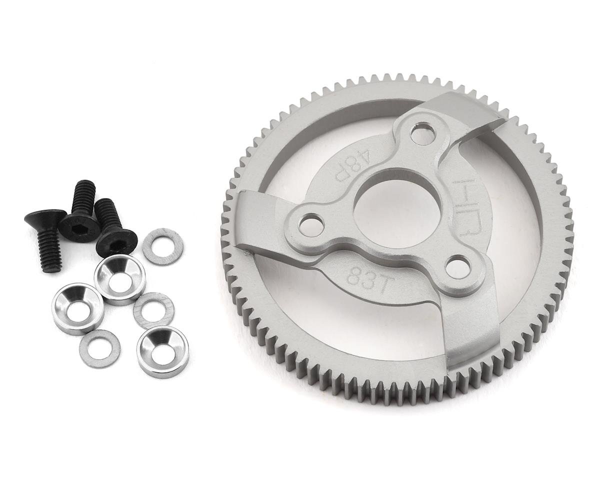 Hot Racing 48P Hard Anodized Aluminum Spur Gear for Traxxas 2WD (83T) (HRATE883H)