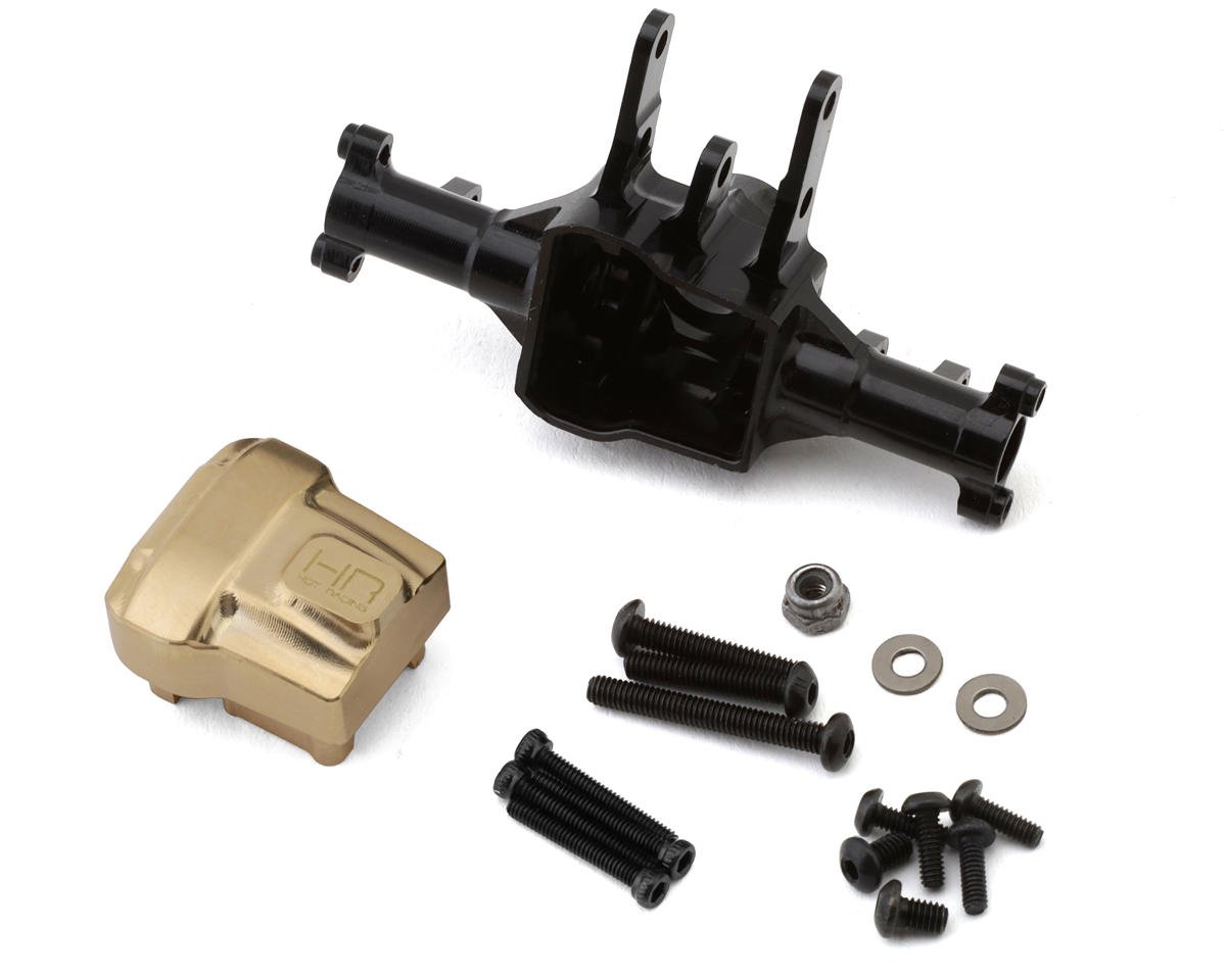 Hot Racing Aluminum Front Axle & Brass Differential Cover for Traxxas TRX-4M (HRATRXM12H01)