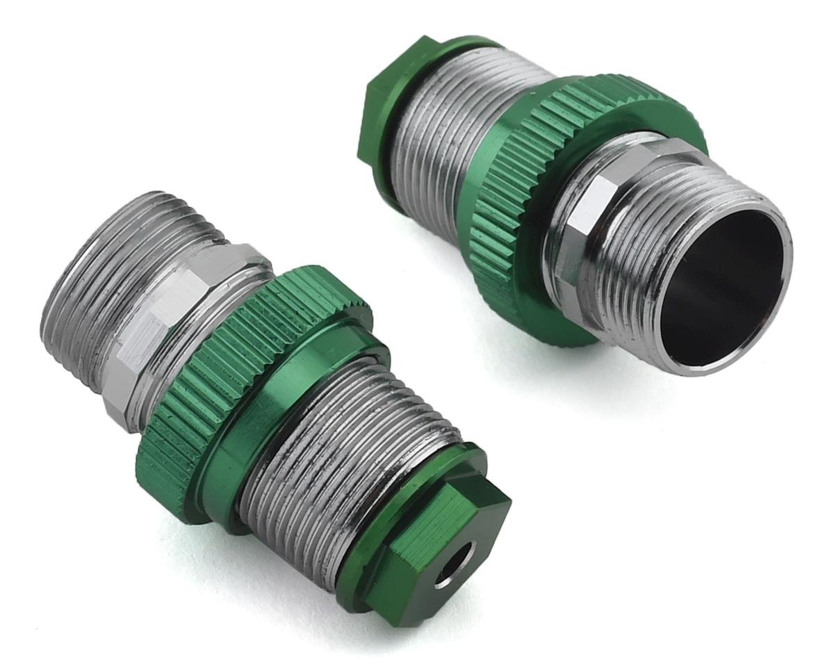 Hot Racing Twin Hammer Aluminum Front Threaded Shock Bodies (Green) (2) (HRAVTH155F05)