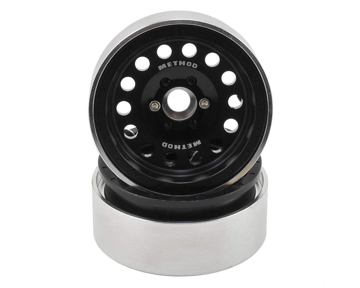 Incision Method 1.9" MR307 Aluminum Beadlock Wheels (2) (Black) (INCIRC00090)