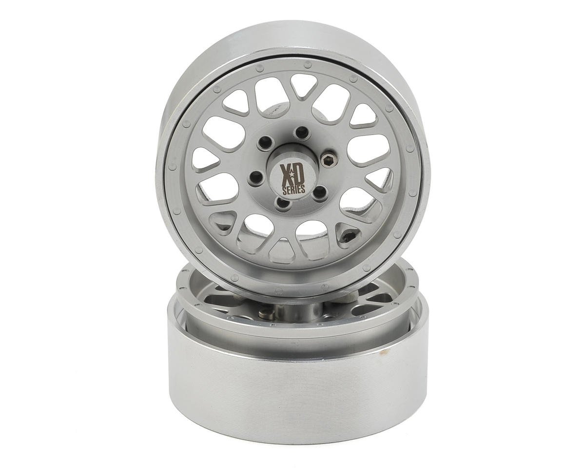 Incision KMC 1.9" XD820 Grenade Aluminum Beadlock Wheels (2) (Clear) (INCIRC00111)