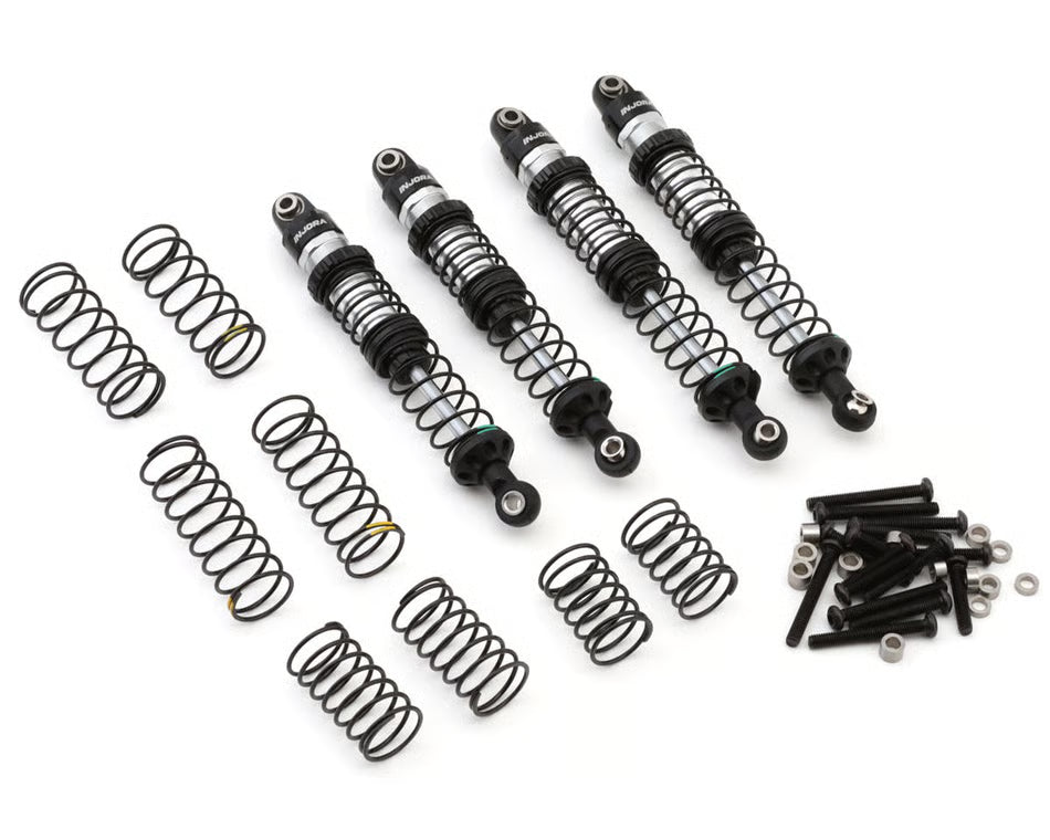 INJORA - DRX Aluminum Dual-Rate 1/10 Rock Crawler Threaded Oil Shocks (90mm/100mm) (4) (INJBZ-05BS-90-100)