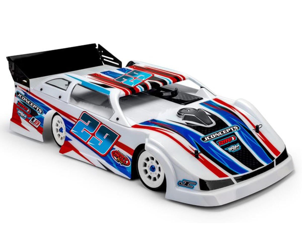 JConcepts L8 Night G3 Speedway 1/10 Dirt Oval Latemodel Body w/Spoiler (Clear) (JCO0611)