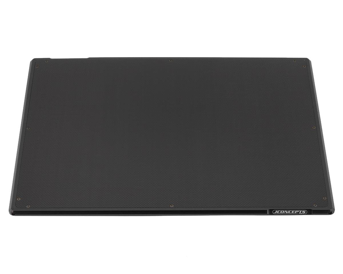 JConcepts Aluminum & Carbon Set Up Board (Black) (20x16") (JCO2103-2)