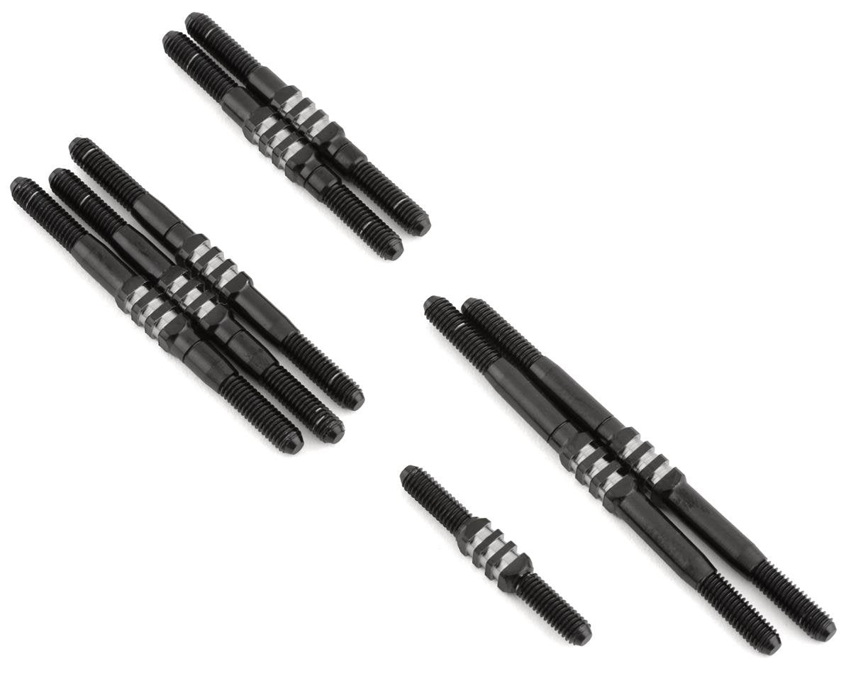 JConcepts RC10 Worlds Fin Titanium Turnbuckle Set (8) (Black) (JCO2229)