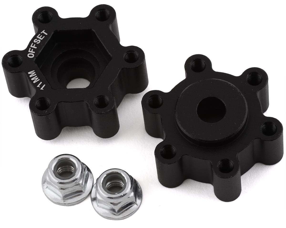 JConcepts Tribute 12mm Aluminum Hex Adaptor (Black) (2) (11mm Offset) (JCO2403)