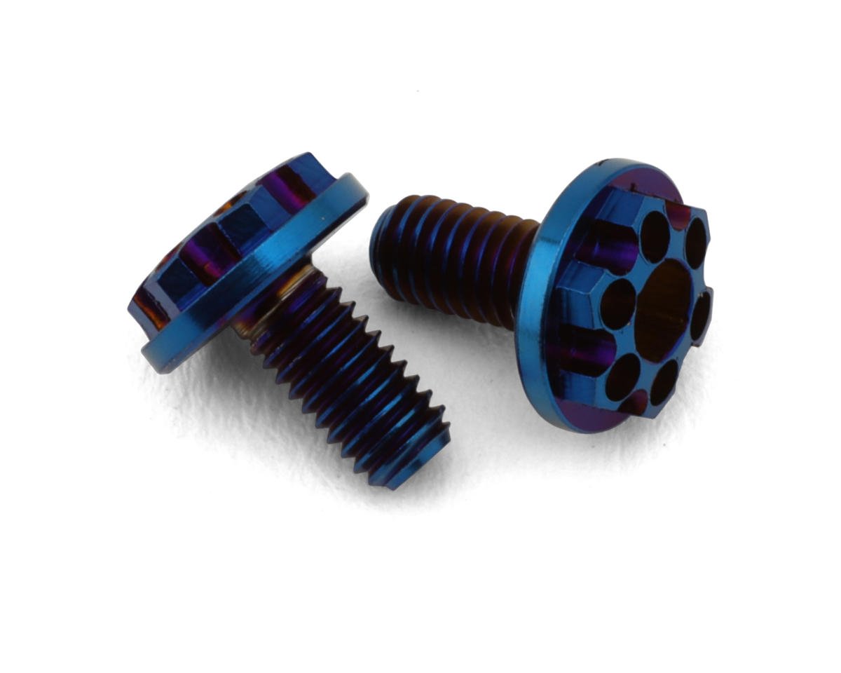 JConcepts 3x6mm Finnisher Titanium Motor Screws (Blue) (2) (JCO2549-1)