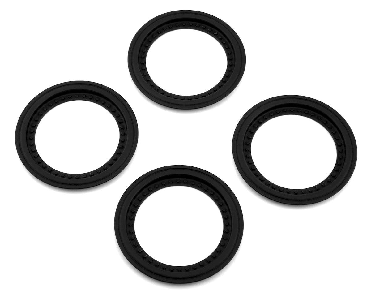 JConcepts Tribute Monster Truck Wheel Mock Beadlock Rings (Black) (4) (JCO2651-2)