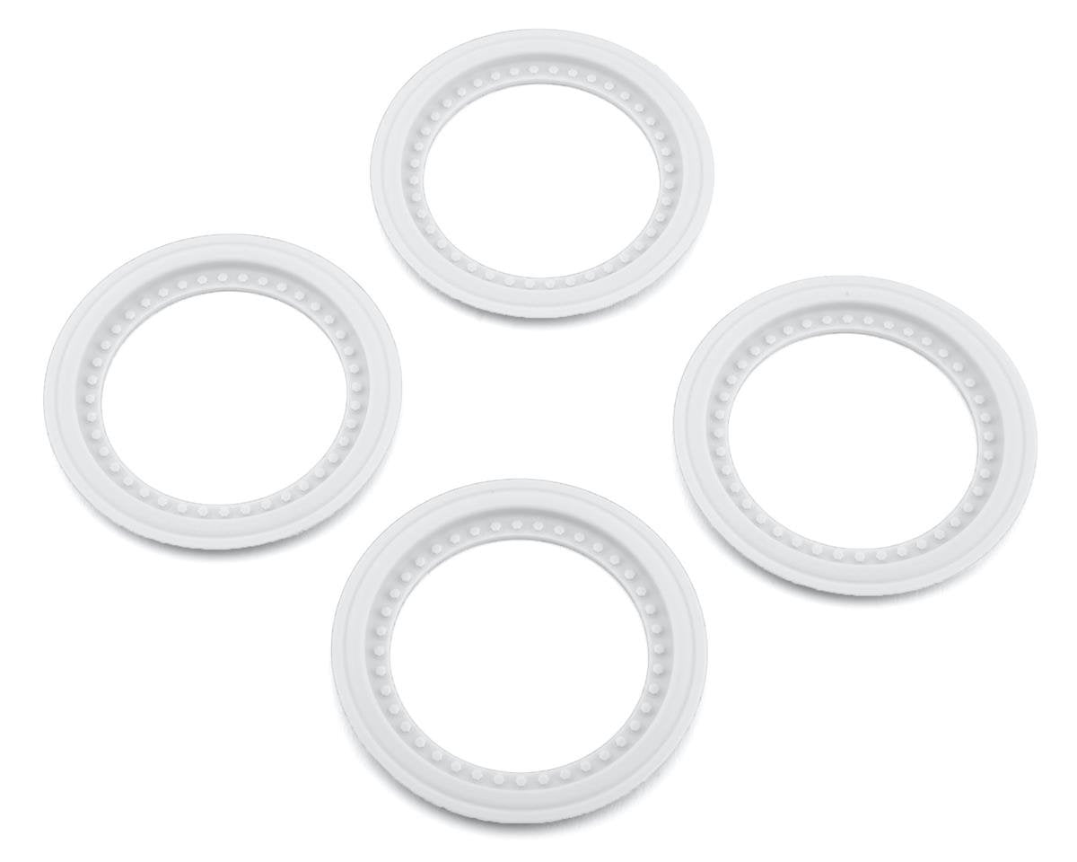 JConcepts Tribute Monster Truck Wheel Mock Beadlock Rings (White) (4) (JCO2651-3)