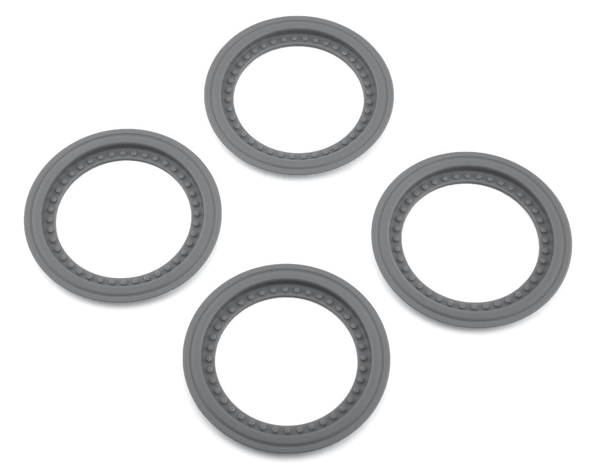 JConcepts Tribute Monster Truck Wheel Mock Beadlock Rings (Silver) (4) (JCO2651-8)
