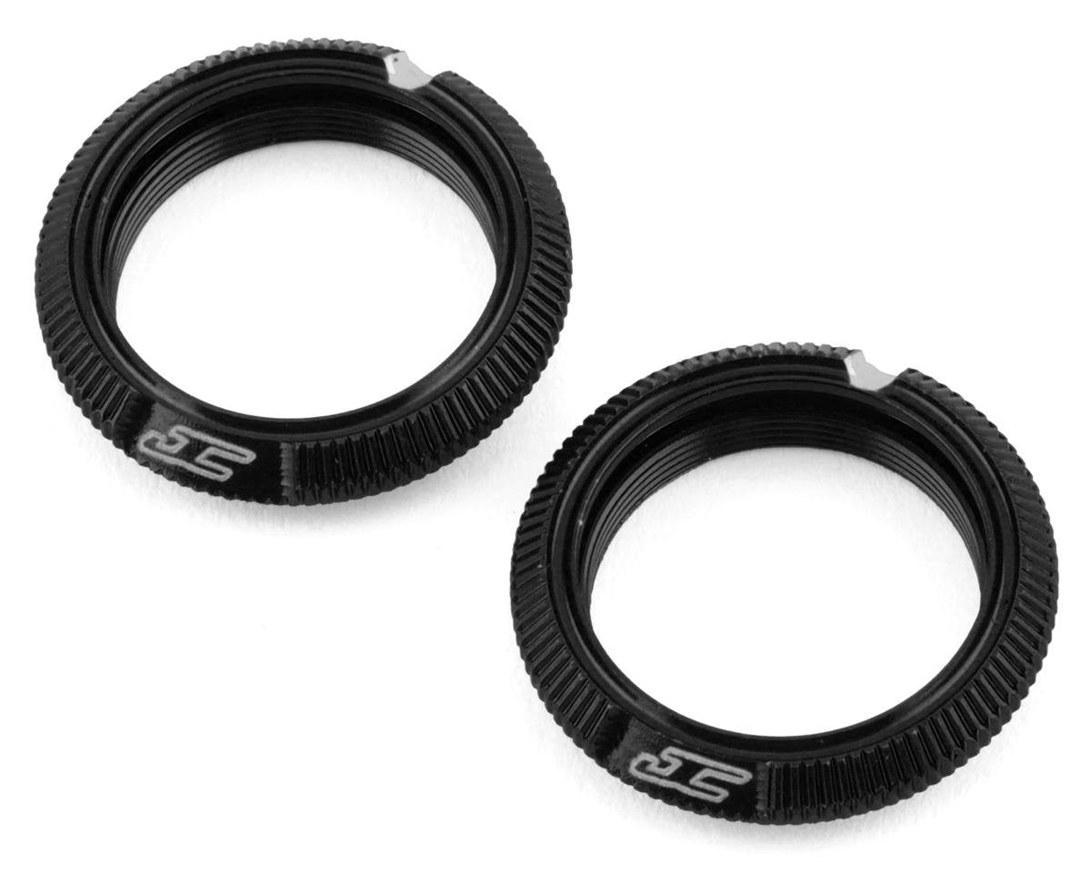 JConcepts Team Associated Fin Aluminum 13mm Shock Collars (Black) (2) (JCO2702-2)