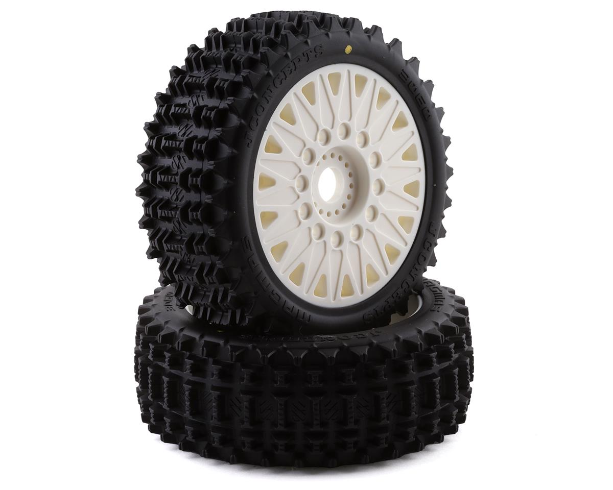 JConcepts Magma Pre-Mounted 1/8 Buggy Tires w/Cheetah Wheel (White) (2) (Yellow) (JCO3060-1097)