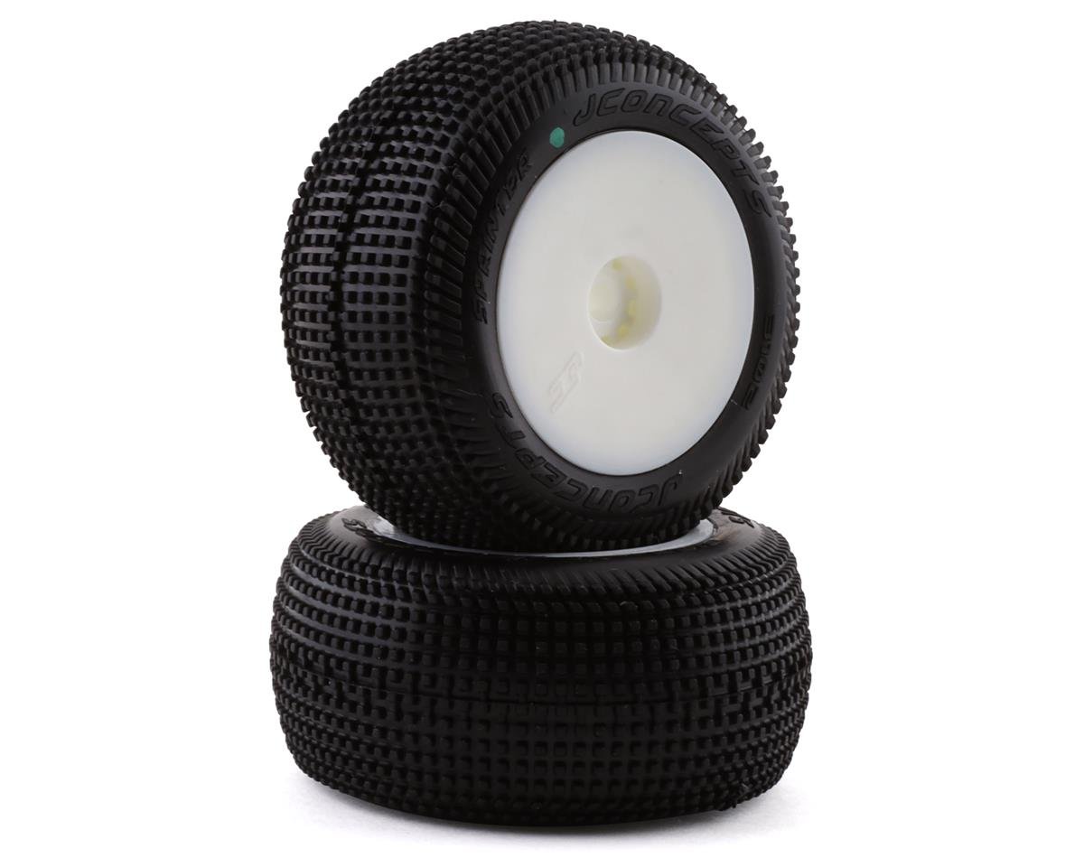 JConcepts Mini-T 2.0 Sprinter Pre-Mounted Rear Tires (White) (2) (Green) (JCO3102-1291)