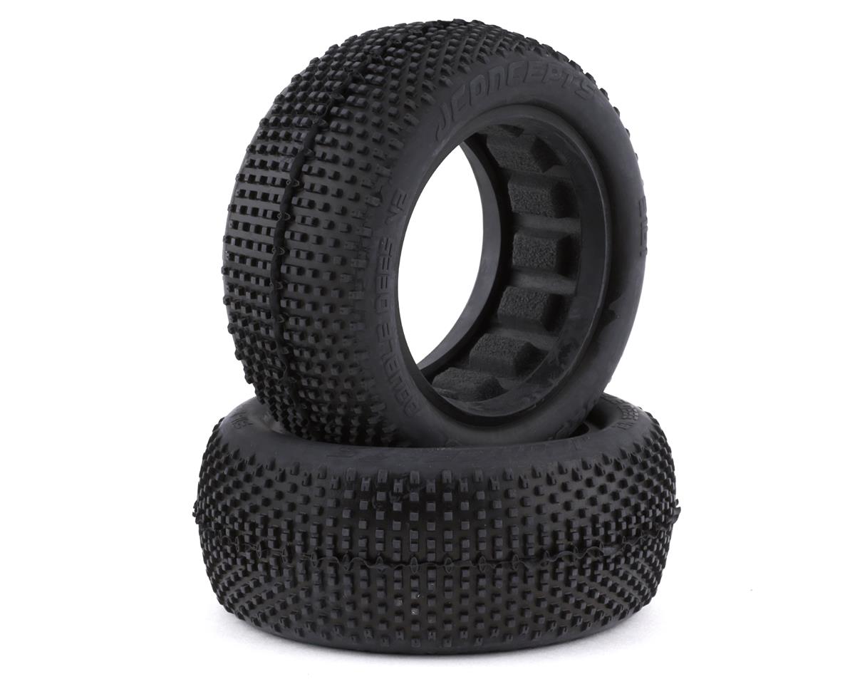 JConcepts Double Dee's V2 2.2" 4WD 1/10 Front Buggy Tires (2) (Green) (JCO3161-02)