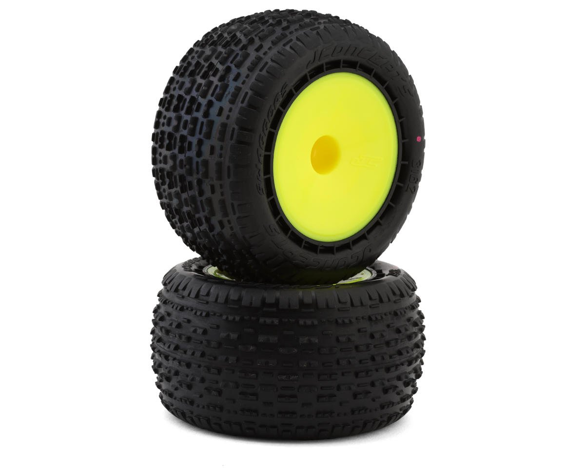 JConcepts Swaggers 2.2" Pre-Mounted Stadium Truck Tires (Yellow) (2) (Pink) (JCO3162-201091)