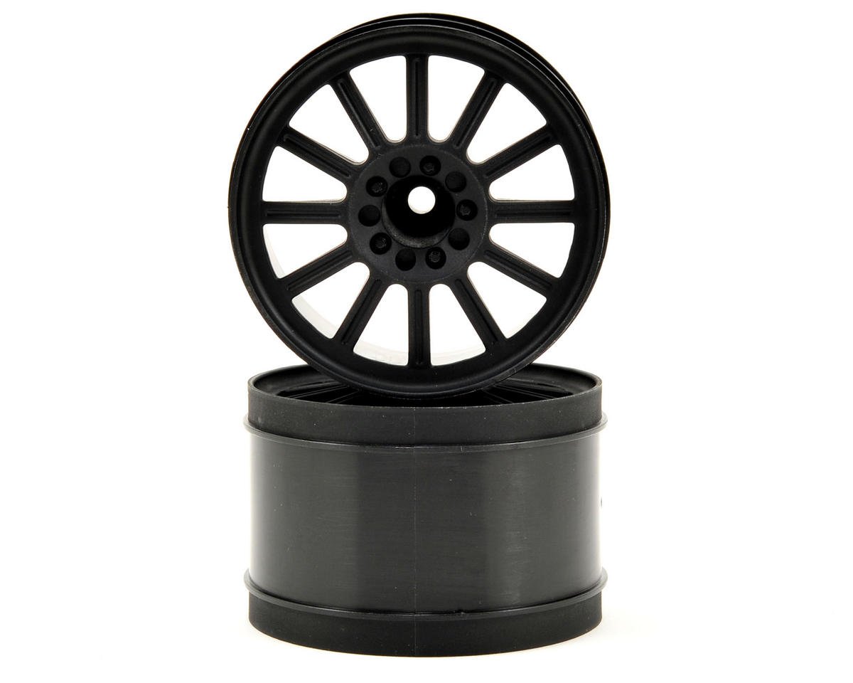 JConcepts 12mm Hex Rulux 2.8" Front Wheel (2) (Black) (JCO3340B)