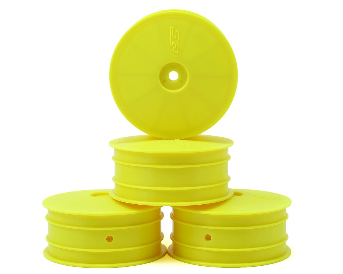 JConcepts 9.5mm Hex Mono 2.2 4WD Front Buggy Wheels (4) (B44.2) (Yellow) (JCO3349Y)