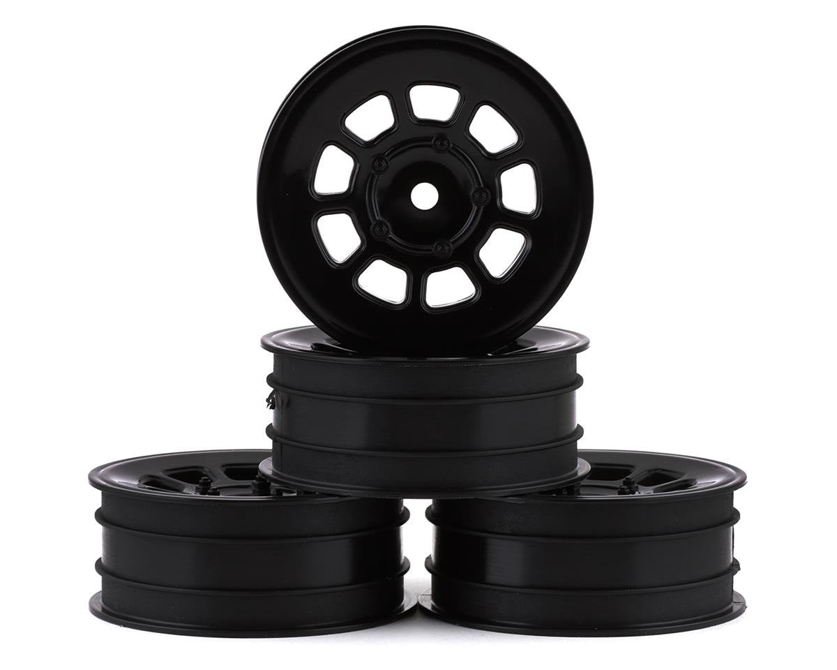 JConcepts 9 Shot 2.2 Dirt Oval Front Wheels (Black) (4) (B6.1/XB2/RB7/YZ2) (JCO3397B)