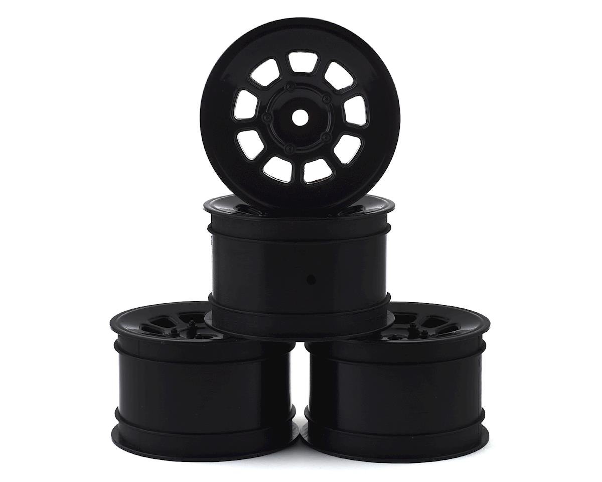 JConcepts 9 Shot 2.2 Dirt Oval Rear Wheels (Black) (4) (B6.1/XB2/RB7/YZ2) (JCO3398B)