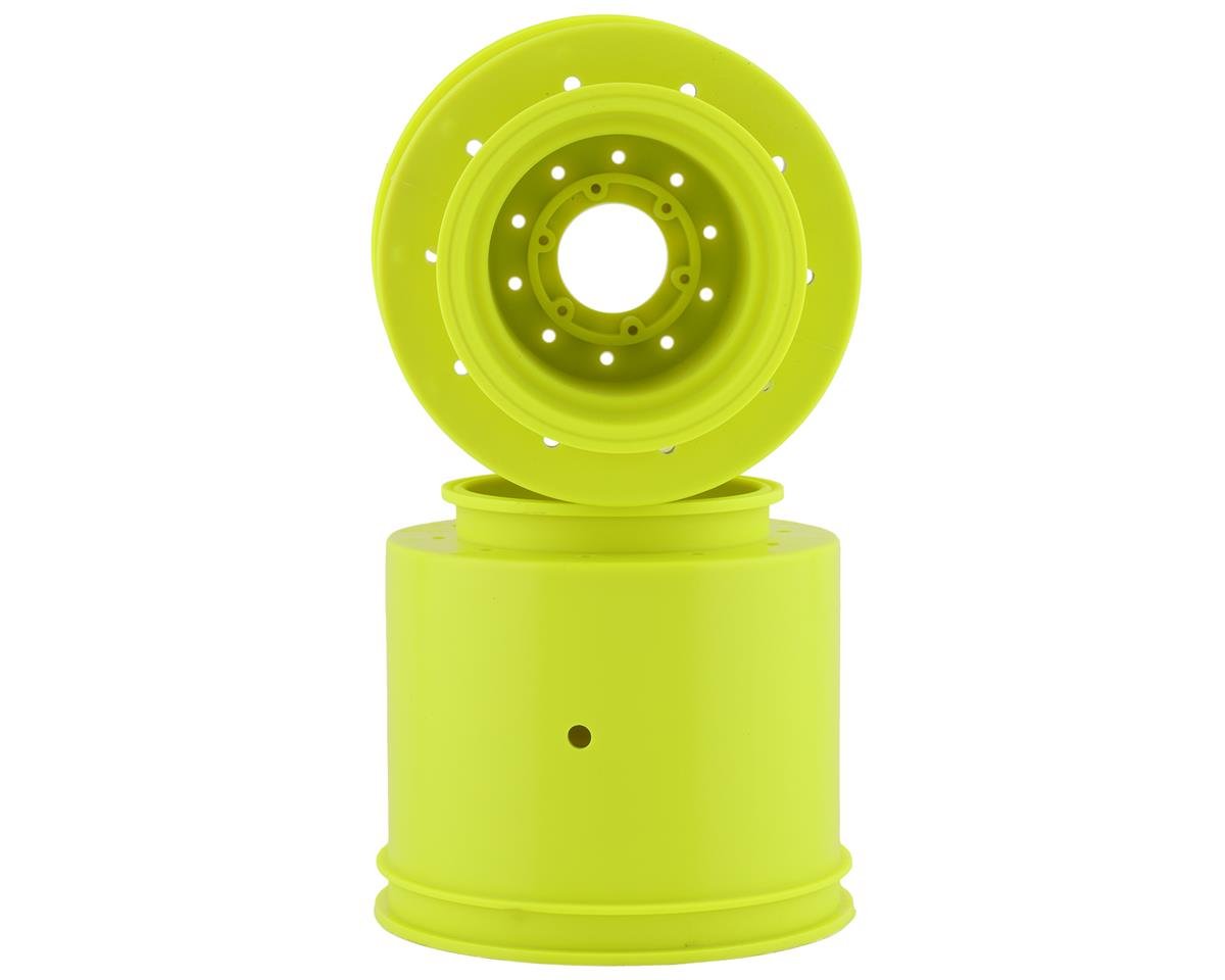 JConcepts Aggressor 2.6x3.8" Monster Truck Wheel (Yellow) (2) w/17mm Hex (JCO3414Y)