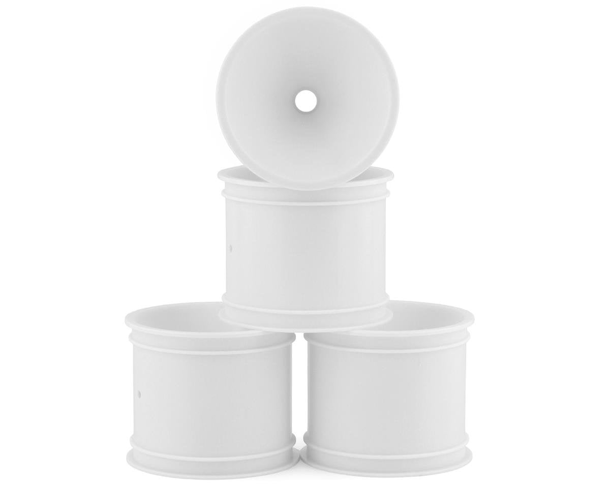 JConcepts 2.2" Bearing Front Stadium Truck Wheels (White) (4) (RC10T/T2/T3/GT) (JCO3418W)