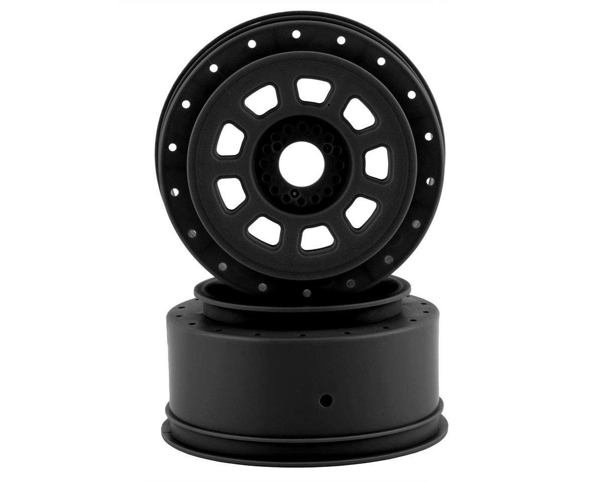 JConcepts 9-Shot Short Course Dirt Oval Wheels (2) (Black) (JCO3421B)