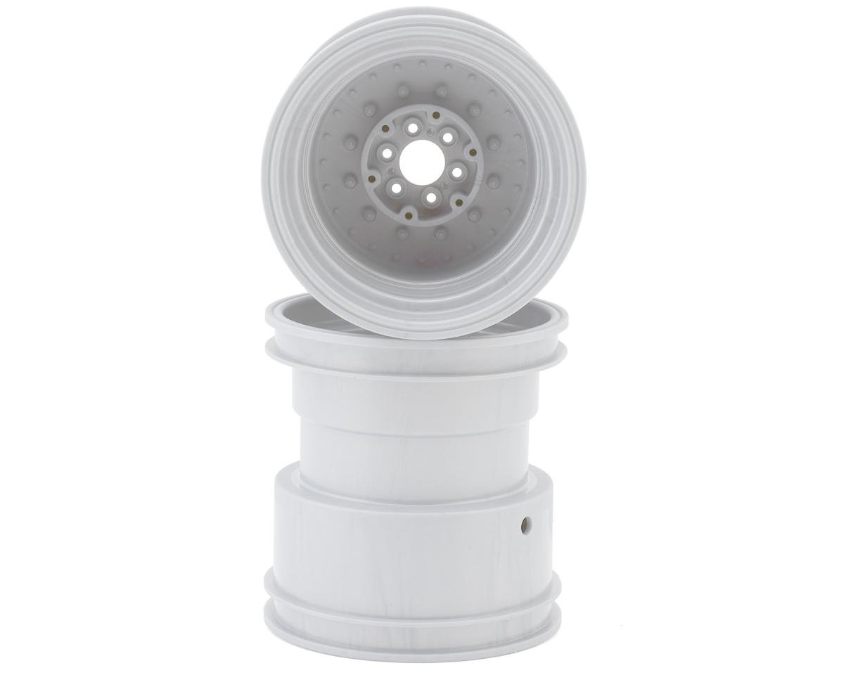 JConcepts Tribute 73's Monster Truck wheel w/Adaptors (White) (2) (3.2x3.6") (JCO3439W)