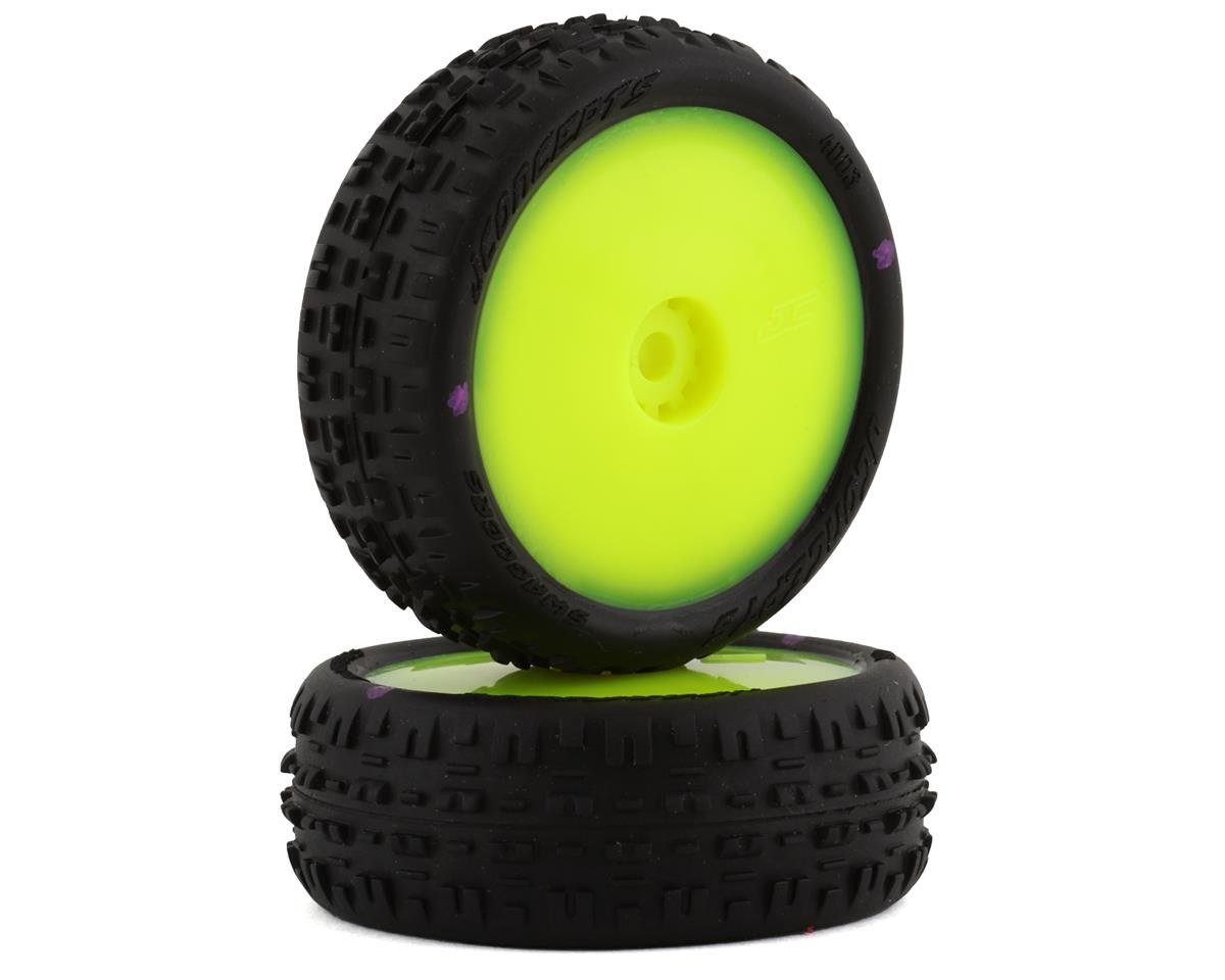 JConcepts Mini-B Swagger Pre-Mounted Front Tires (Yellow) (2) (Pink) (JCO4003-201011)