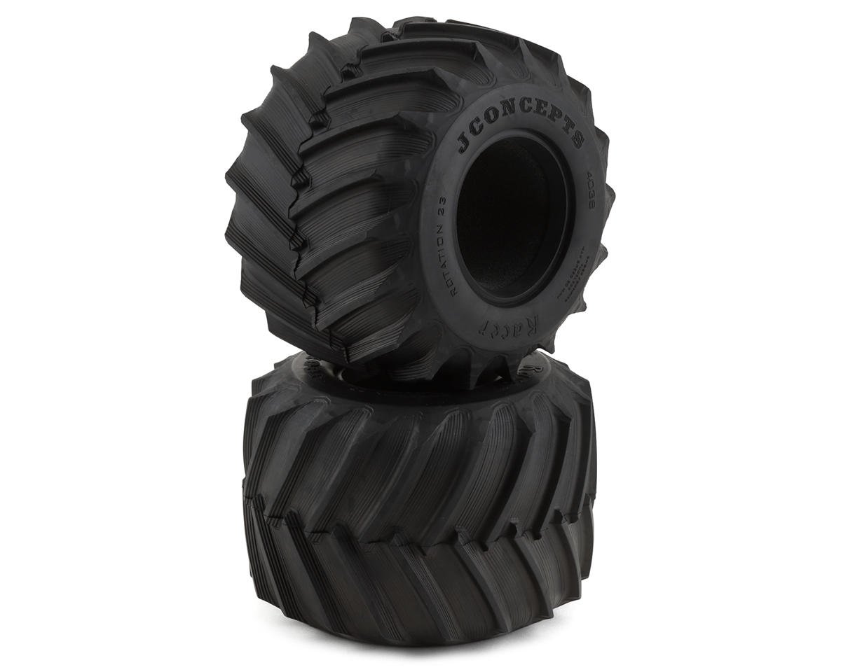 JConcepts Firestorm Racer 2.6" Monster Truck Tires (2) (Blue) (JCO4038-01)