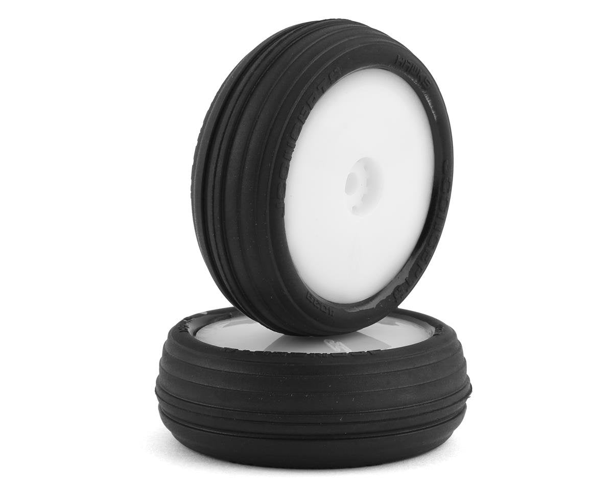 JConcepts Mini-B Hawk Pre-Mounted Front Tires (White) (2) (Green) (JCO4039-1211)