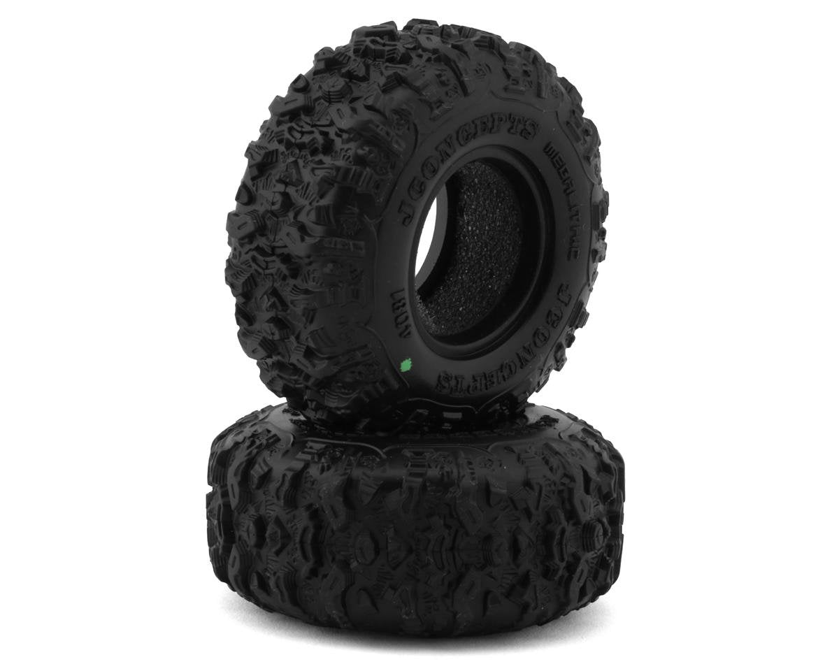 JConcepts Megalithic 1.0" Micro Crawler Tires (2) (57mm OD) (Green) (JCO4081-02)