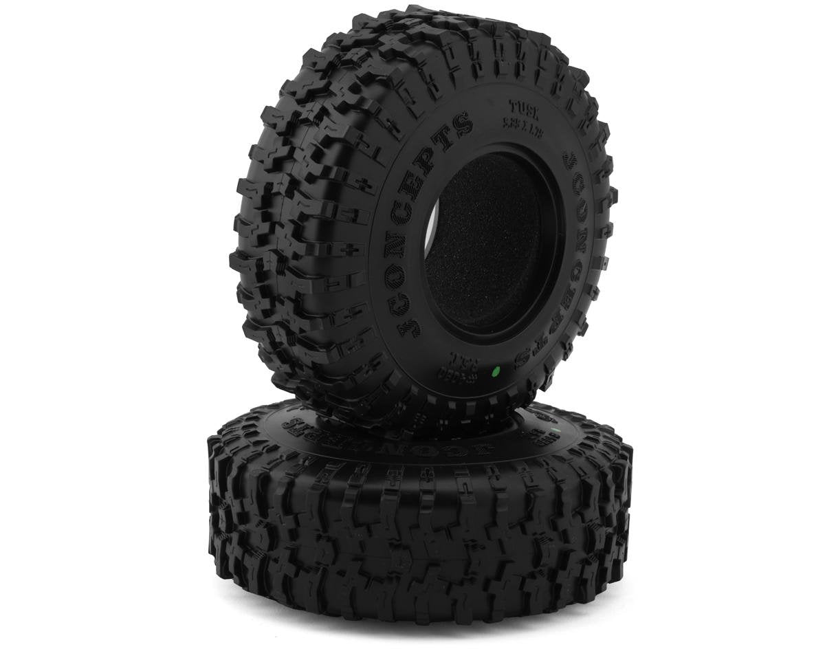 JConcepts Tusk 2.2" All Terrain Rock Crawler Tires (2) (Green) (Class 3 - 5.25") (JCO4090-02)