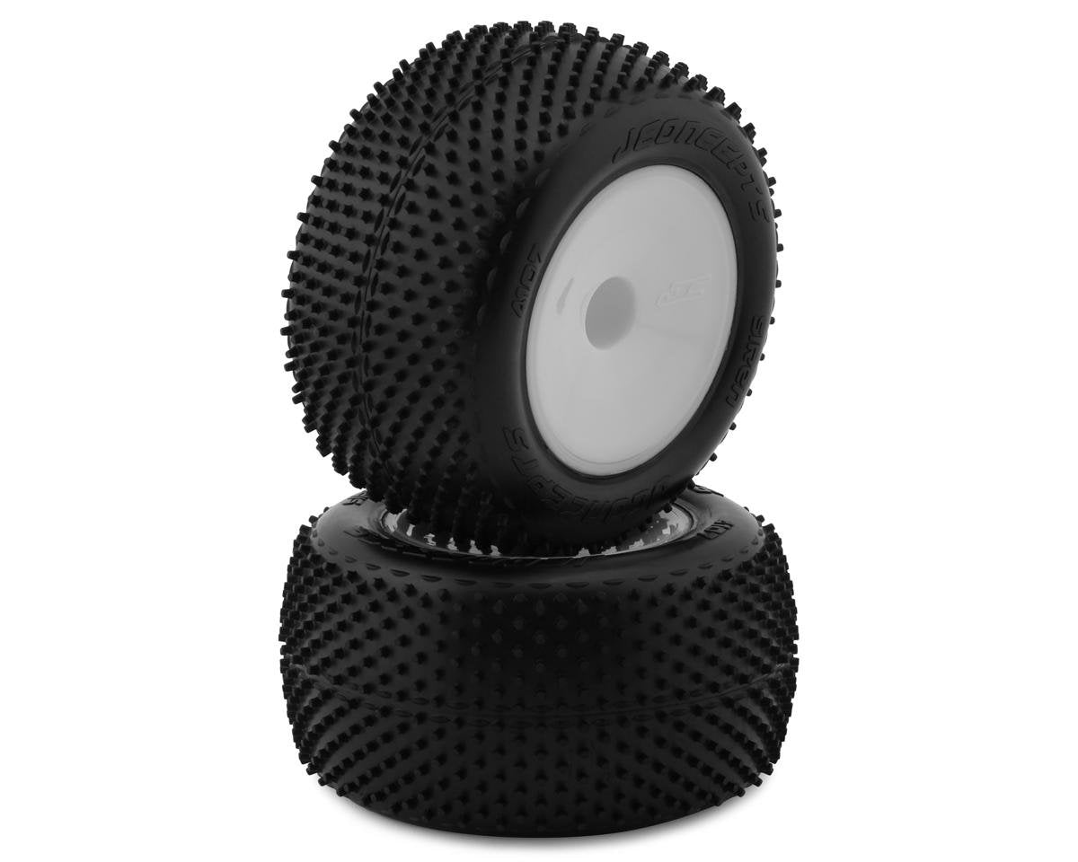 JConcepts 2.2" Siren Pre-Mounted 1/10 Stadium Truck Carpet Tires (White) (2) (Pink) (JCO4107-101091)