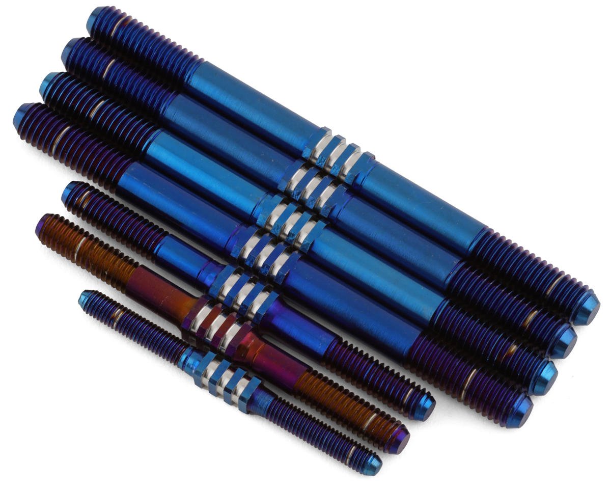 JConcepts Tekno NB48 2.1 Fin Titanium Turnbuckle Set (Blue) (7) (JCO5010-1)