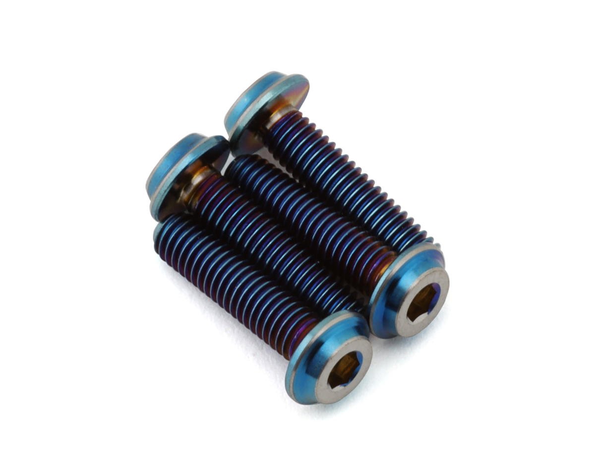 JConcepts 3x12mm "Top Hat" Titanium Screws (Blue) (4) (JCO5040-1)