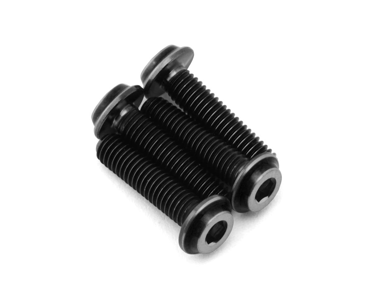 JConcepts 3x12mm "Top Hat" Titanium Screws (Black) (4) (JCO5040-2)