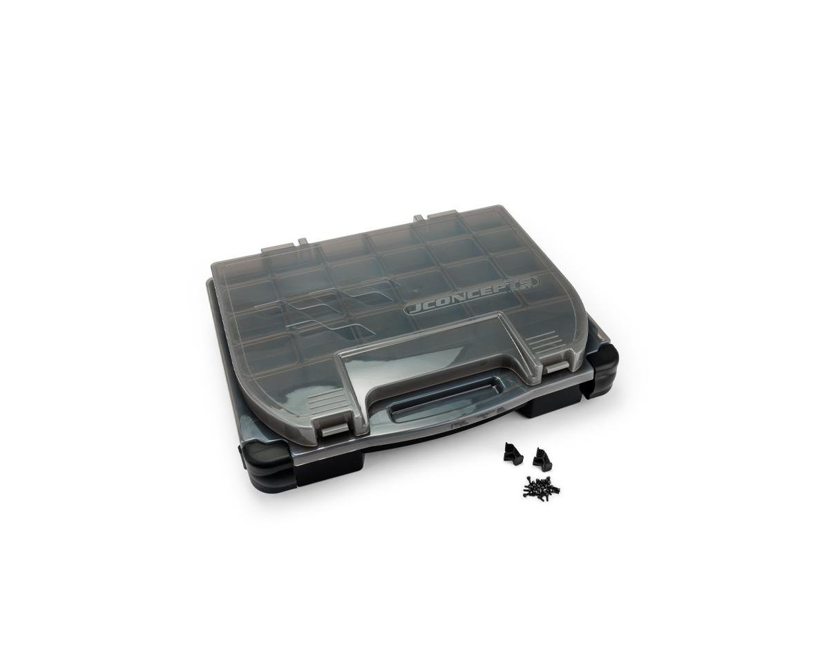 JConcepts Tool Box w/Upper Storage (Black/Smoke Gray) (14.5"x11"x2.375") (JCO5130-28)